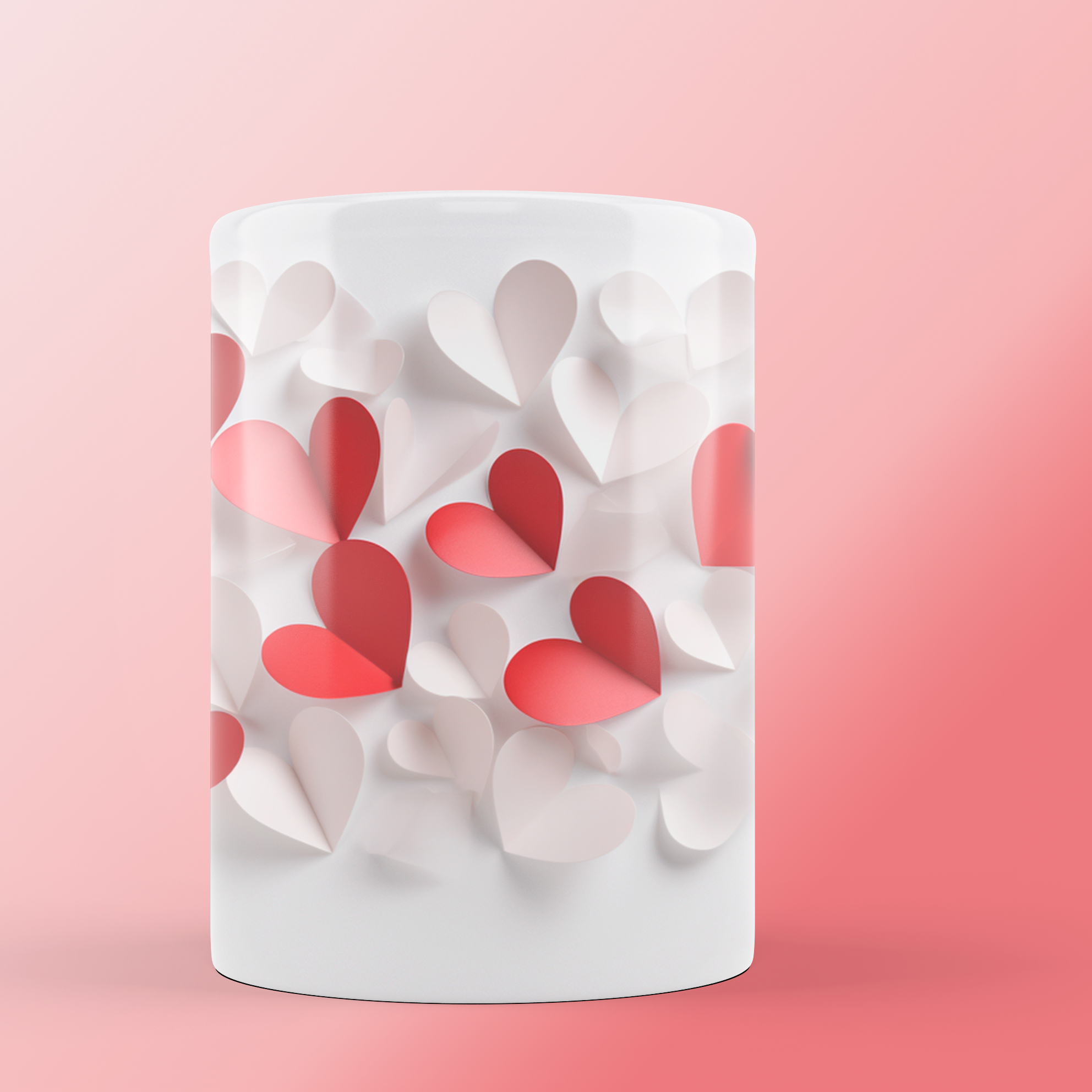 Plantilla de corazones 3d