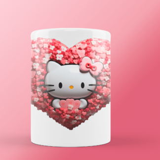 Corazón 3D de Hello Kitty